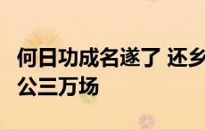 何日功成名遂了 还乡 醉笑陪公三万场 醉笑陪公三万场 