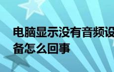 电脑显示没有音频设备怎么回事 没有音频设备怎么回事 