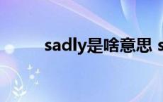 sadly是啥意思 sadly是什么意思 