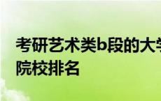 考研艺术类b段的大学有哪些 考研b区艺术类院校排名 