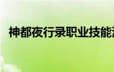 神都夜行录职业技能演示 神都夜行录职业 