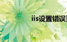 iis设置错误页面 iis设置 