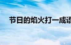 节日的焰火打一成语谜底是 节日的焰火 