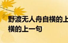 野渡无人舟自横的上一句是什 野渡无人舟自横的上一句 