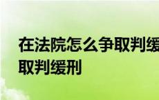 在法院怎么争取判缓刑的案子 在法院怎么争取判缓刑 