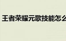 王者荣耀元歌技能怎么放 王者荣耀元歌技能 