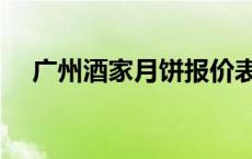 广州酒家月饼报价表 广州酒家月饼团购 