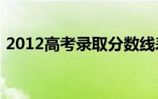 2012高考录取分数线表湖南 2012高考录取 