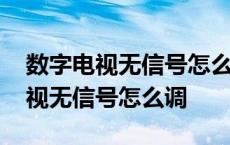 数字电视无信号怎么调出电视台频道 数字电视无信号怎么调 