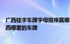 广西桂字车牌字母排序属哪个城市请提供参考谢谢! 桂l是广西哪里的车牌 