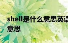 shell是什么意思英语翻译成中文 shelly什么意思 