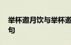 举杯邀月饮与举杯邀明月 举杯邀月饮的下一句 