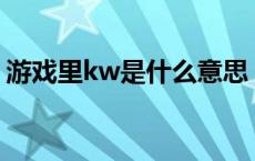 游戏里kw是什么意思 游戏中的k是什么单位 