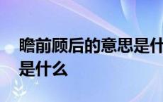 瞻前顾后的意思是什么解释 瞻前顾后的意思是什么 