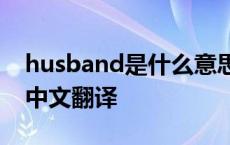 husband是什么意思? husband是什么意思中文翻译 