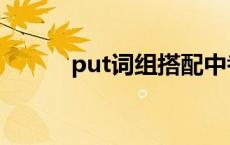 put词组搭配中考常考 put词组 