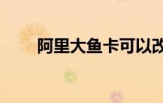 阿里大鱼卡可以改套餐嘛 阿里大鱼 