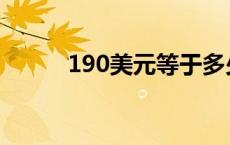 190美元等于多少欧元 190美元 