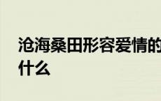 沧海桑田形容爱情的句子 沧海桑田比喻爱情什么 