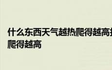 什么东西天气越热爬得越高打一日常用品 什么东西天气越热爬得越高 