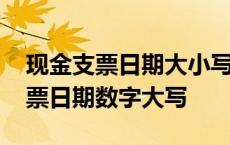 现金支票日期大小写 日期大写对照表现金支票日期数字大写 