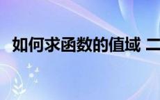 如何求函数的值域 二次函数最小值怎么求 