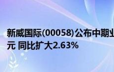 新威国际(00058)公布中期业绩 拥有人应占亏损1392.6万港元 同比扩大2.63%