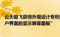 云天励飞获得外观设计专利授权：“带后台管理交互图形用户界面的显示屏幕面板”