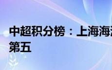 中超积分榜：上海海港强势领跑，泰山队暂居第五