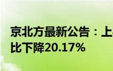 京北方最新公告：上半年净利润为1.2亿元 同比下降20.17%