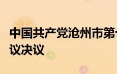 中国共产党沧州市第十届委员会第九次全体会议决议