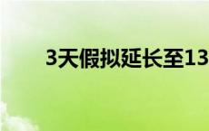 3天假拟延长至13天！一地草案公布