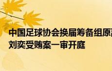 中国足球协会换届筹备组原副组长、中国足球协会原秘书长刘奕受贿案一审开庭