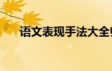 语文表现手法大全归纳 语文表现手法 