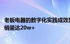 老板电器的数字化实践成效显著，2024年中报显示数字厨电销量达20w+