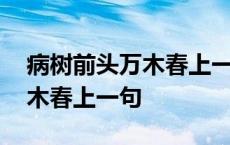 病树前头万木春上一句古诗来了 病树前头万木春上一句 