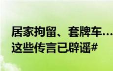 居家拘留、套牌车……#路虎女司机打人事件这些传言已辟谣#