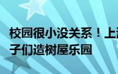 校园很小没关系！上海一小学挤出空间，为孩子们造树屋乐园