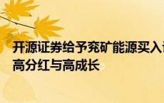 开源证券给予兖矿能源买入评级：煤价下行业绩承压，兼具高分红与高成长