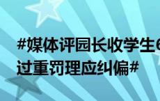 #媒体评园长收学生6元巧克力被开除#：#小过重罚理应纠偏#