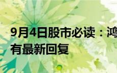 9月4日股市必读：鸿远电子（603267）董秘有最新回复