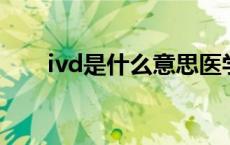 ivd是什么意思医学上 iv是什么意思 