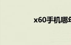 x60手机哪年出的 x60s 