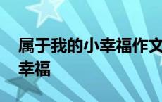 属于我的小幸福作文开头和结尾 属于我的小幸福 