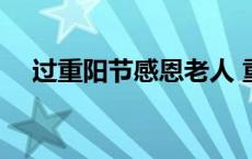 过重阳节感恩老人 重阳节感恩老人诗句 