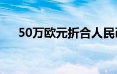 50万欧元折合人民币多少钱 50万欧元 