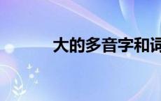 大的多音字和词语 大的多音字 