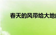 春天的风带给大地的是什么 春天的风 