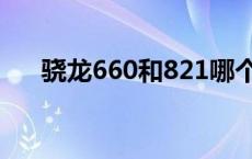 骁龙660和821哪个好 骁龙660和821 