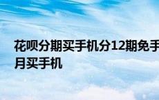 花呗分期买手机分12期免手续费是什么意思 花呗分期12个月买手机 